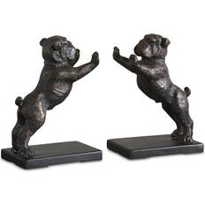 Uttermost Bulldogs Cast Iron Bookends, Set/2 instock Figurine