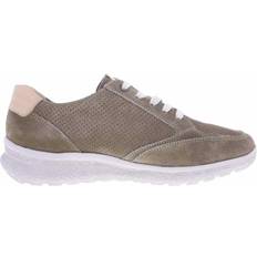 Gabor Sneakers Gabor 86.966.34 Helen Khaki Suede Womens Lacing Shoes