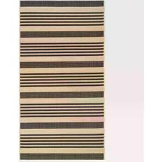 Stripes Carpets Safavieh Courtyard Collection Beige, Black