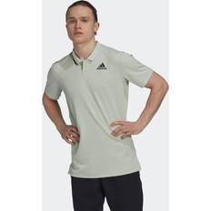 Grijs - Tennis Tops Adidas US Series Polo - Groen