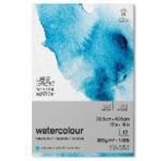 Winsor & Newton Papeles de acuarela Winsor & Newton and Watercolour Paper Pad, 30.5 x 40.6 cm, 12 Sheets, 300 g/m� Glue Bound, Cold Pressed, Acid Mixture of 25 Percent Cotton and Cellulose Fibres, Natural White