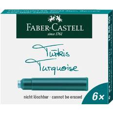 Turkosa Penntillbehör Faber-Castell Bläckpatron Standard 6 st