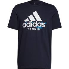 Blåa - Tennis Överdelar adidas Tennis Graphic Logo T-shirt Men - Blue