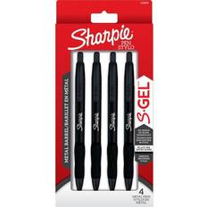 Black Gel Pens Sharpie S-Gel Metal RT Gel Pen, Medium Point, Black Ink, 4/Pack (2153578)