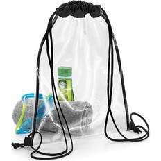 BagBase Clear Gymsac One Size - Black