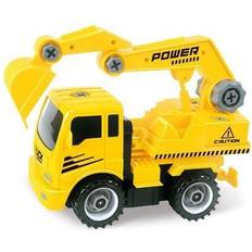 Toy Vehicles T29A Take A-Part Construction Truck with 4 Different Forms, Dump Truck, Crane, Cement Mixer, Excavator