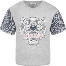 Tigri Magliette Kenzo Girl's Tiger T-shirt - Pearl Grey (K15491-A07)