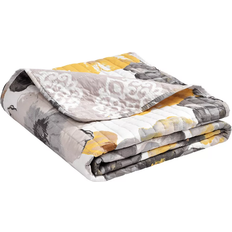 Florals Blankets Lush Decor Leah Throw Blankets Yellow, Grey (152.4x127cm)