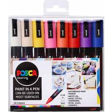 Posca Hobbymaterial Posca Uni Marker PC-5M 16 Vattenbaserade Tuschpennor