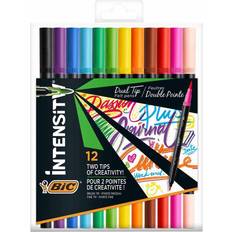 Bic Fineliners Bic Intensity Dual Tip Pens 12pk wilko