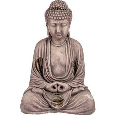 Interieur Details Piz Buin Decorative Garden Figure Buddha Grey Polyresin (22,5 x 40,5 x 27 cm) Figurine