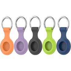 Key finder 4smarts 466156, Key finder case, Lila, Svart, Blå, Grön, Orange, Silikon, Stötsäker, Reptålig, 5 styck, 95 mm