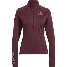 Juoksu - Punainen Neuleet Adidas Adizero 1/2 Zip Long Sleeve - Punainen