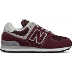 New Balance Recycled Materials Trainers New Balance Little Kid's 574 Core - Burgundy with White