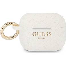 Guess Headphones Guess GUAPSGGEH AirPods Pro cover white/white Silicone Glitter