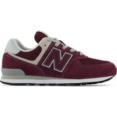 New Balance Recycled Materials Trainers New Balance Big Kid's 574 Core - Burgundy with White