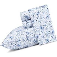 Blommiga Underlakan Laura Ashley Lorelei 300 Thread Count Underlakan Blå (259.08x238.76cm)