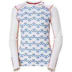 Skiing - White Base Layer Tops Helly Hansen Lifa Merino Midweight Graphic Long-Sleeve Crew Base Layer