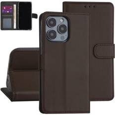 Skal-man Plånboksfodral iPhone 13 Pro Brun med Ställ
