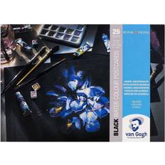 Van Gogh Papir Van Gogh Watercolour black postcards paper pad 10.5 x 14.8 cm (A6) 360 g, 25 sheets