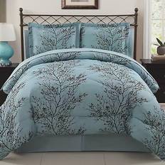 Textiles VCNY Home Leaf Bed Linen Brown, Blue (218.4x218.4)