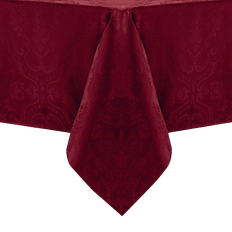 Red Cloths & Tissues Elrene Home Fashions Caiden Elegance Tablecloth Red (132.08x132.08)