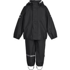 Jungen - Schwarz Regenanzüge Mikk-Line Rainwear Jacket And Pants - Black (33144)