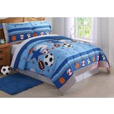 My World Sports And Stars Bedspread Multicolour, Blue (218.44x172.72cm)