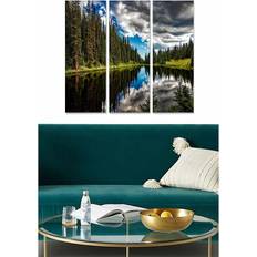 Canvastavla Floral 3-pack 1715724 20x50cm