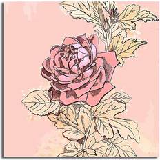 Fyrkantig Tavlor Furniturebox Canvastavla Floral 1718050 45x45cm Tavla