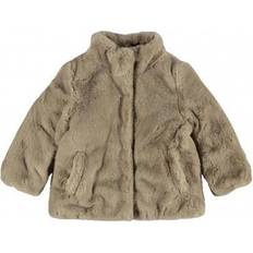 Pälsjacka barn Barnkläder Name It Malsi Jacket - Silver Mink (13191330)