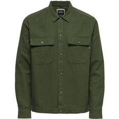 Only & Sons Onskennet Life Ls Linen Overshirt Skjorter Olive Night