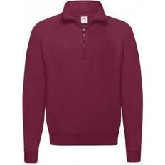 Sweatshirt med dragkedja dam Fruit of the Loom Vuxna Unisex Classic Zip Neck Sweatshirt med dragkedja Burgundy