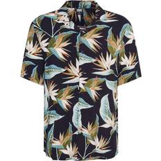 Urban Classics Chemise Homme Blossoms Resort - Noir/Vert