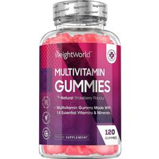 Lactosevrij Vitaminen en Mineralen WeightWorld Multivitamin Gummies Natural Ingredients And Strawberry Flavor