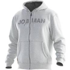 Fodrad hoodie Jobman Vintage Hoodie Logo Ljusgrå/MGrå