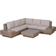 OutSunny 860-075 Outdoor Lounge Set, 1 Table incl. 3 Sofas