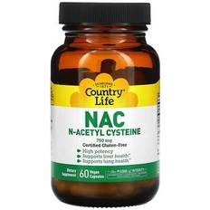 Country Life NAC N-Acetyl Cysteine 750 mg 60 Vegetarian Capsules 60 pcs