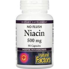 Natural Factors No Flush Niacin 500 mg 90 Capsules