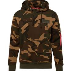 Camouflage Maglioni Alpha Industries Back Print Camo Felpa - Multicolore