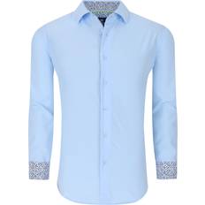 Tom Baine Men's Slim Fit Performance Solid Button Down Shirt