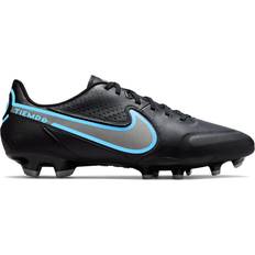 Leather - Men Soccer Shoes Nike Tiempo Legend 9 Academy MG - Blue/Dark Smoke Grey