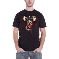 HIM Men's Wings Splatter Short Sleeve T-Shirt, Black