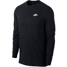 Nike Sportswear Club Men's Long Sleeve T-shirt - Black/White