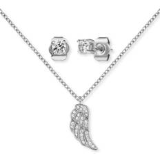 Silber Schmucksets Engelsrufer Angel Whisperer Jewelery Set - Silver/Transparent