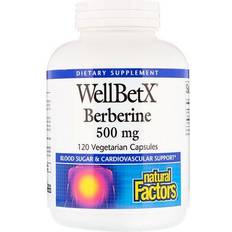 Berberine 500mg Natural Factors WellBetX Berberine 500 mg 120 Vegetarian Capsules