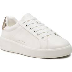 Only SHOES Women's ONLSOUL-4 PU Sneaker, White/Detail:w. Black