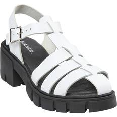 Hvid Sandaler med hæl Bianco Biafabiana Multi Strap Sandal Kvinde Flade Sandaler hos Magasin