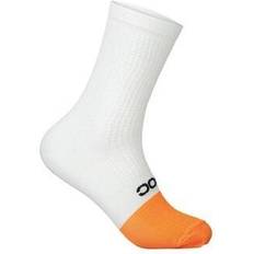 POC Vaatteet POC Flair Sock Mid Hydrogen - White/Zink Orange