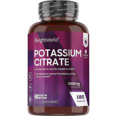 WeightWorld Vitamine & Mineralien WeightWorld Potassium Citrate 1000mg 180 Tablets Natural Potassium Supplement For Normal Muscles Function